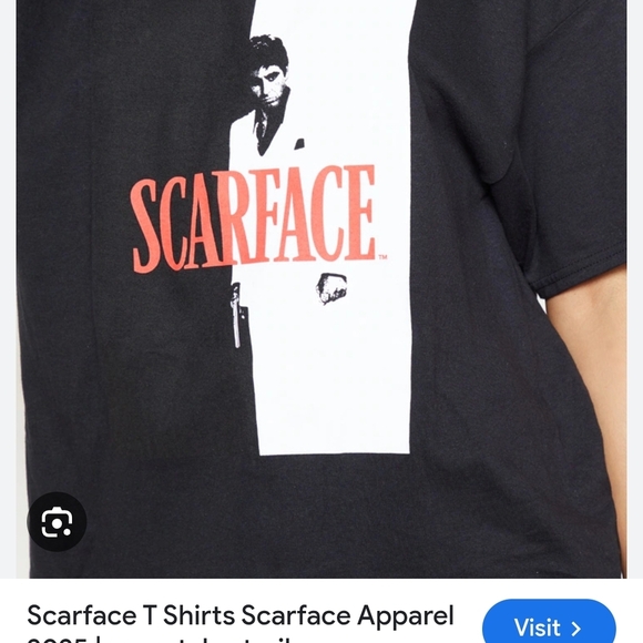 PrettyLittleThing Black Scarface Graphic Tee Size Small - Picture 2 of 5
